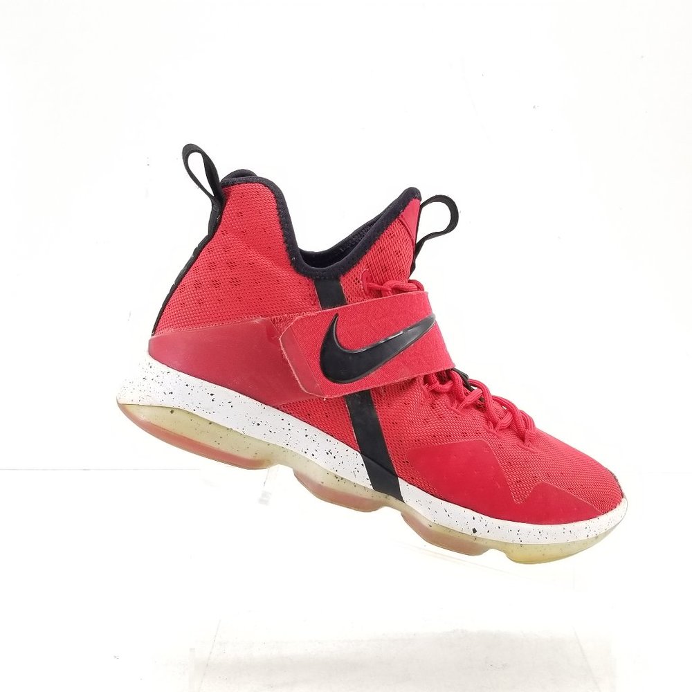 NIKE LEBRON XIV 14 MENS UNIVERSITY RED WHT 852405-600 Size 9